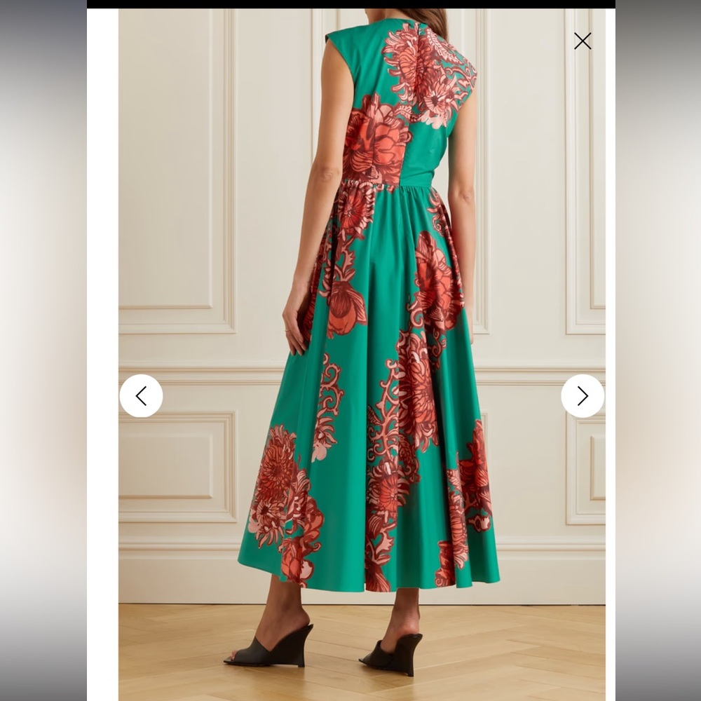 LA DoubleJ Keyhole Printed Dress - Anemone Ghirlanda Green - Picture 3 of 7